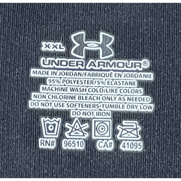 Under Armour Black Athletic Tank Top Mens Sz XXL Loose Fit Gym Training - Picture 6 of 8